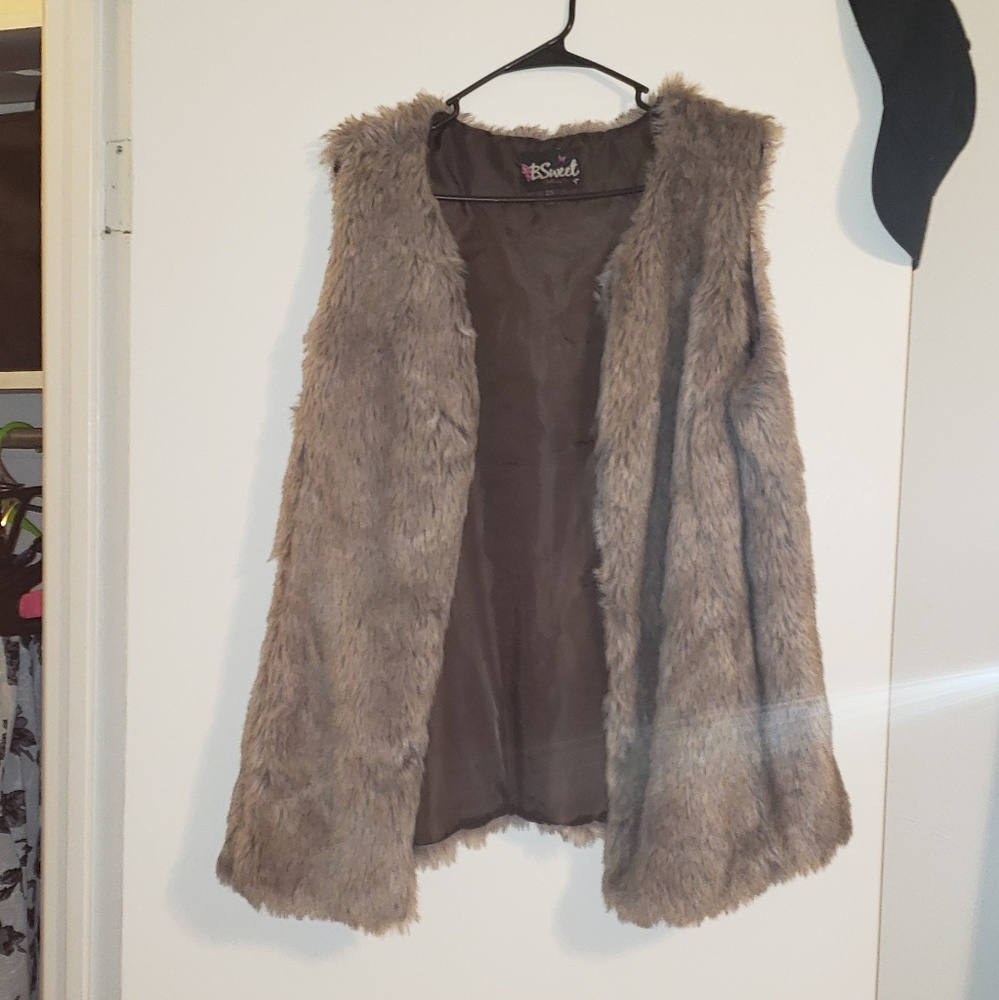 Faux fur vest